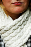8 Cable Baby Alpaca Scarf