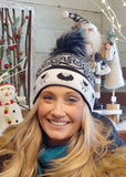 Black Sheep Hat with Pom